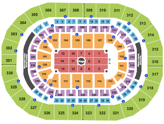 Paycom Center Shane Gillis Seating Chart
